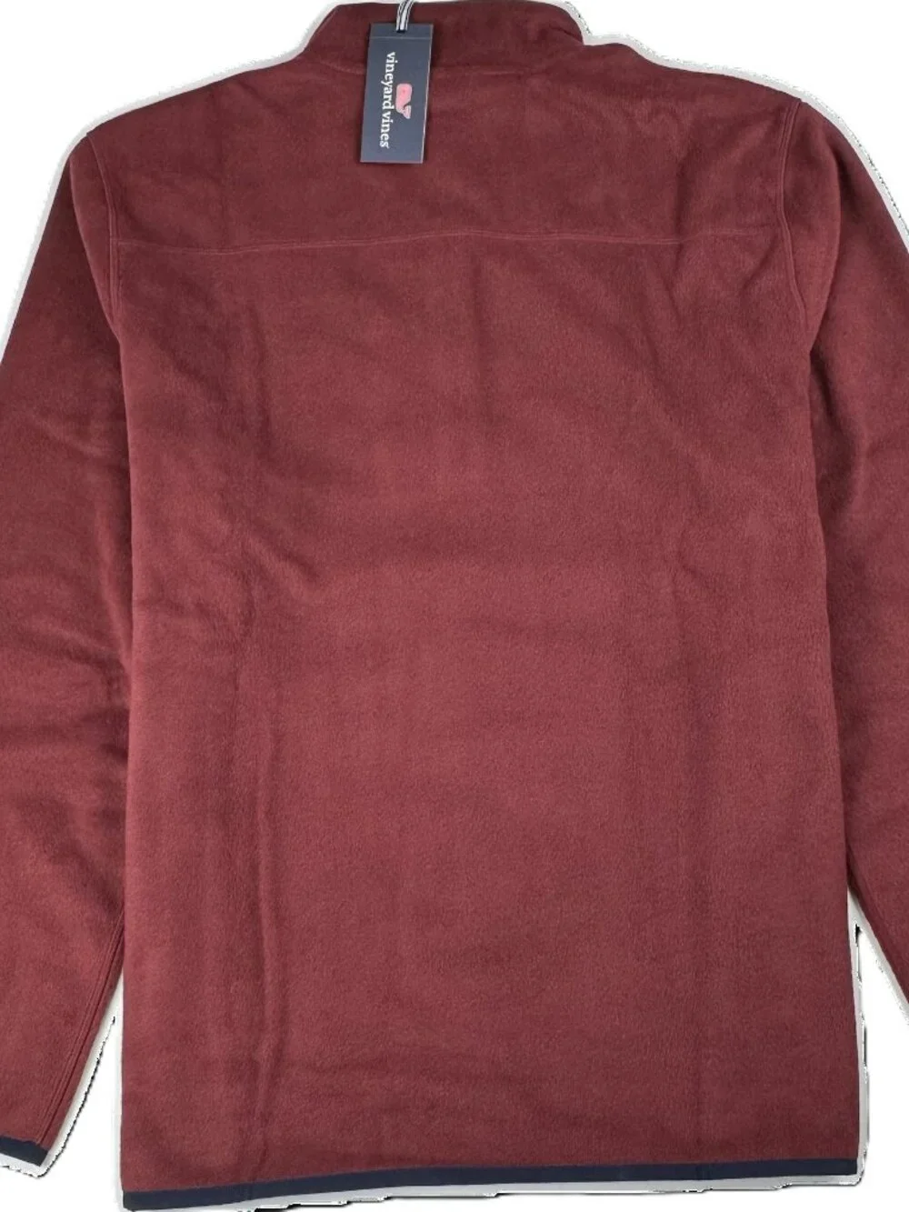 Vineyard Vines Men's XL Harbor Fleece Quarter Snap Pullover Crimson NWT